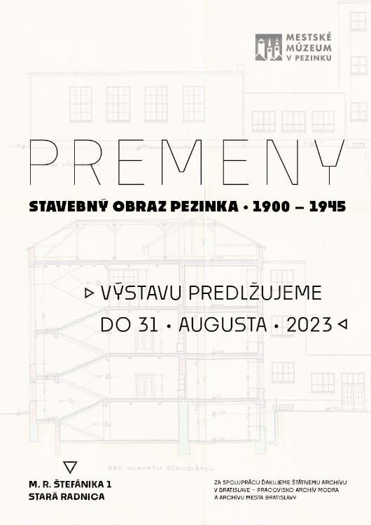 Premeny - Stavebný obraz Pezinka 1900 - 1945